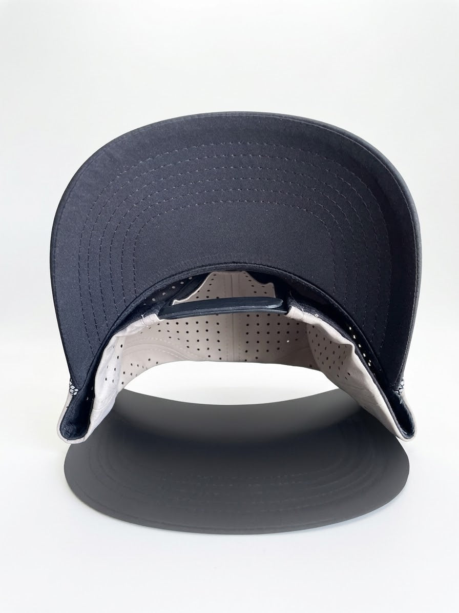Tan/ Black Embroidered Performance Snapback
