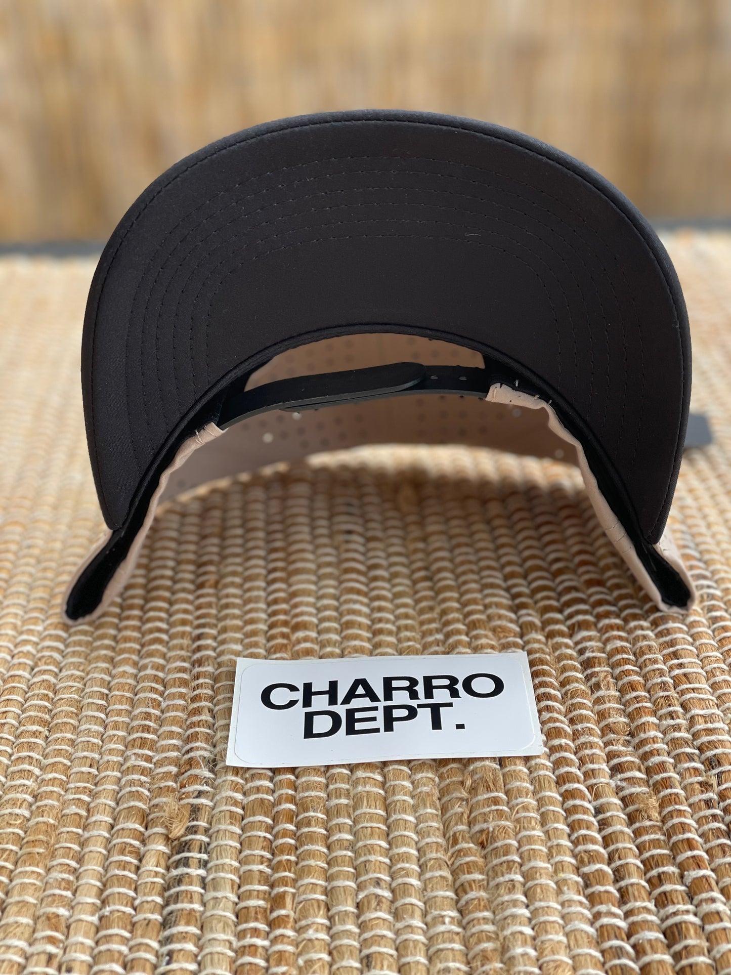 Tan/ Black Logo Performance Snap Back