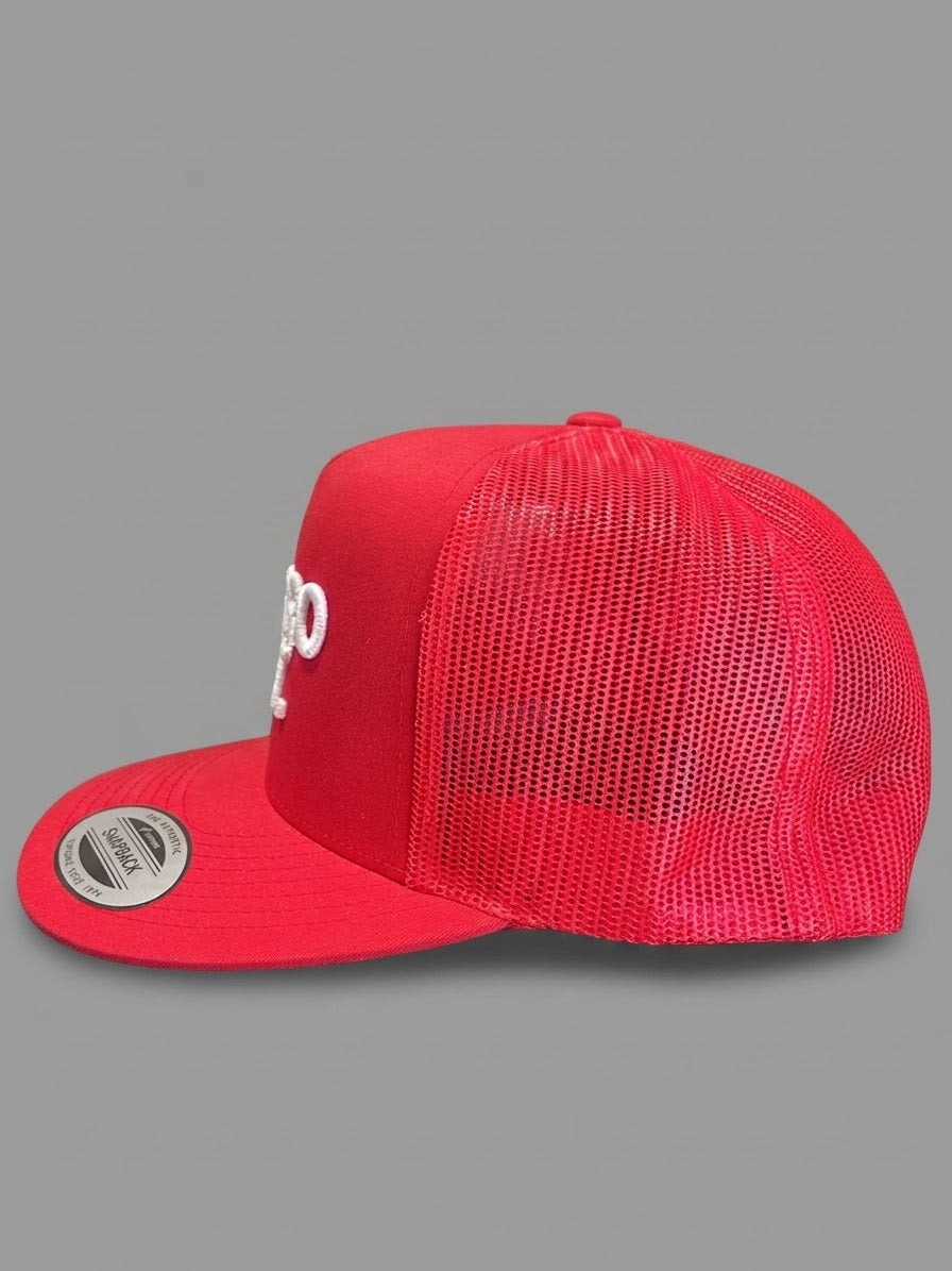 Red Trucker Snapback