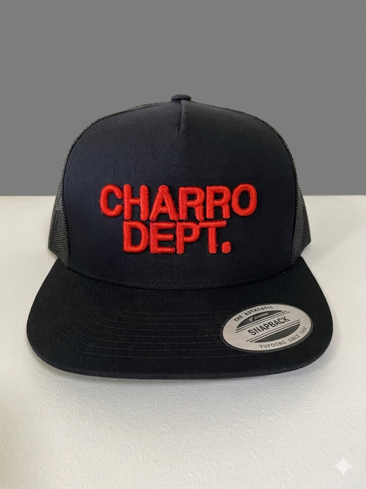 Black Red Logo Trucker Snapback
